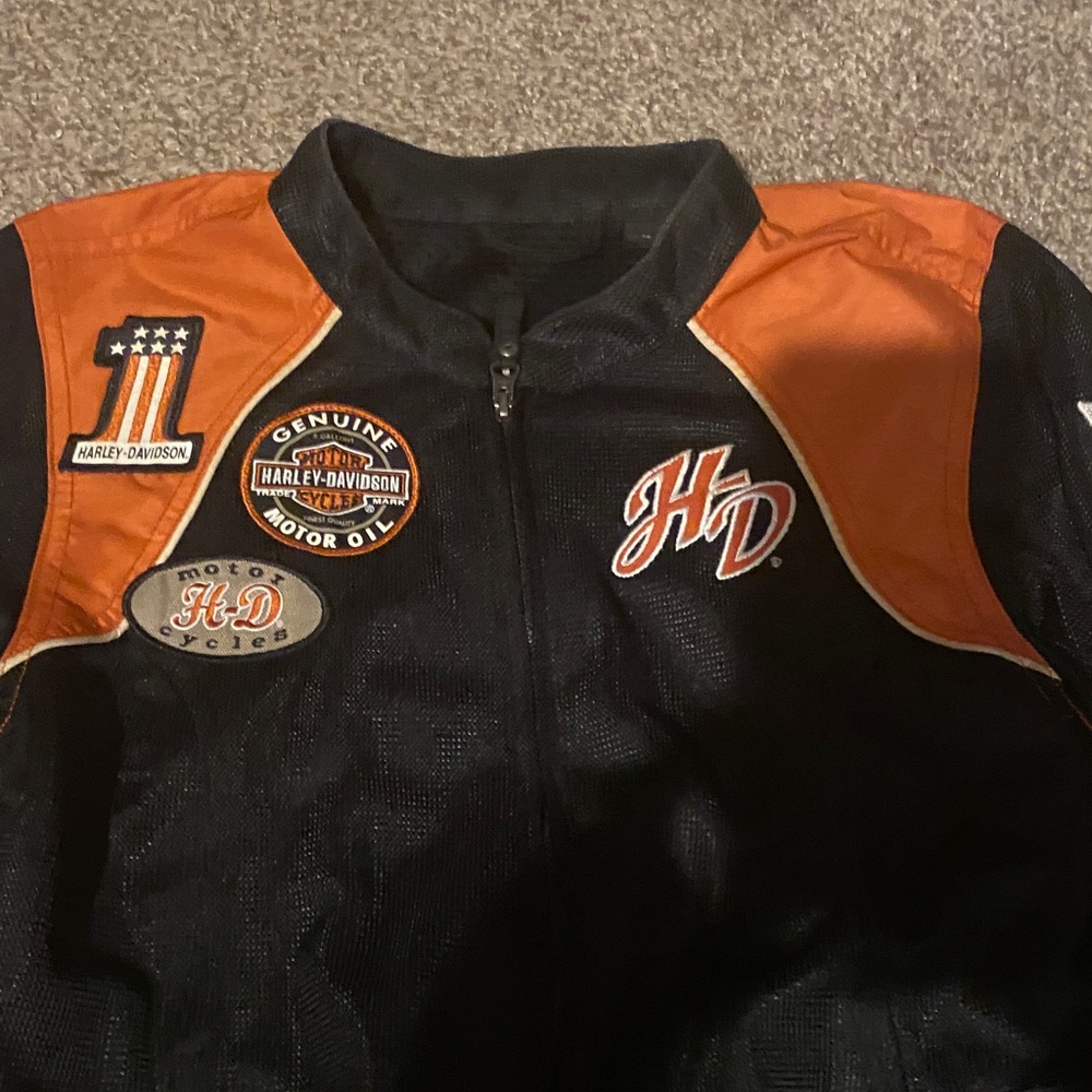 Harley-Davidson Black and Orange Racing Jacket